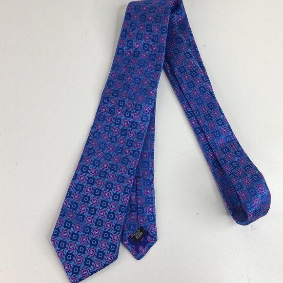 Ted Baker Geometric Print Silk Tie . NEW - Picture 1 of 8